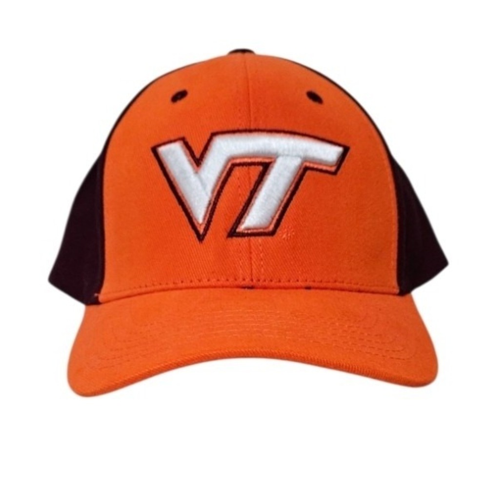 Virginia Tech VT Hokies Hat Captivating Headwear Maroon Orange Football Logo New